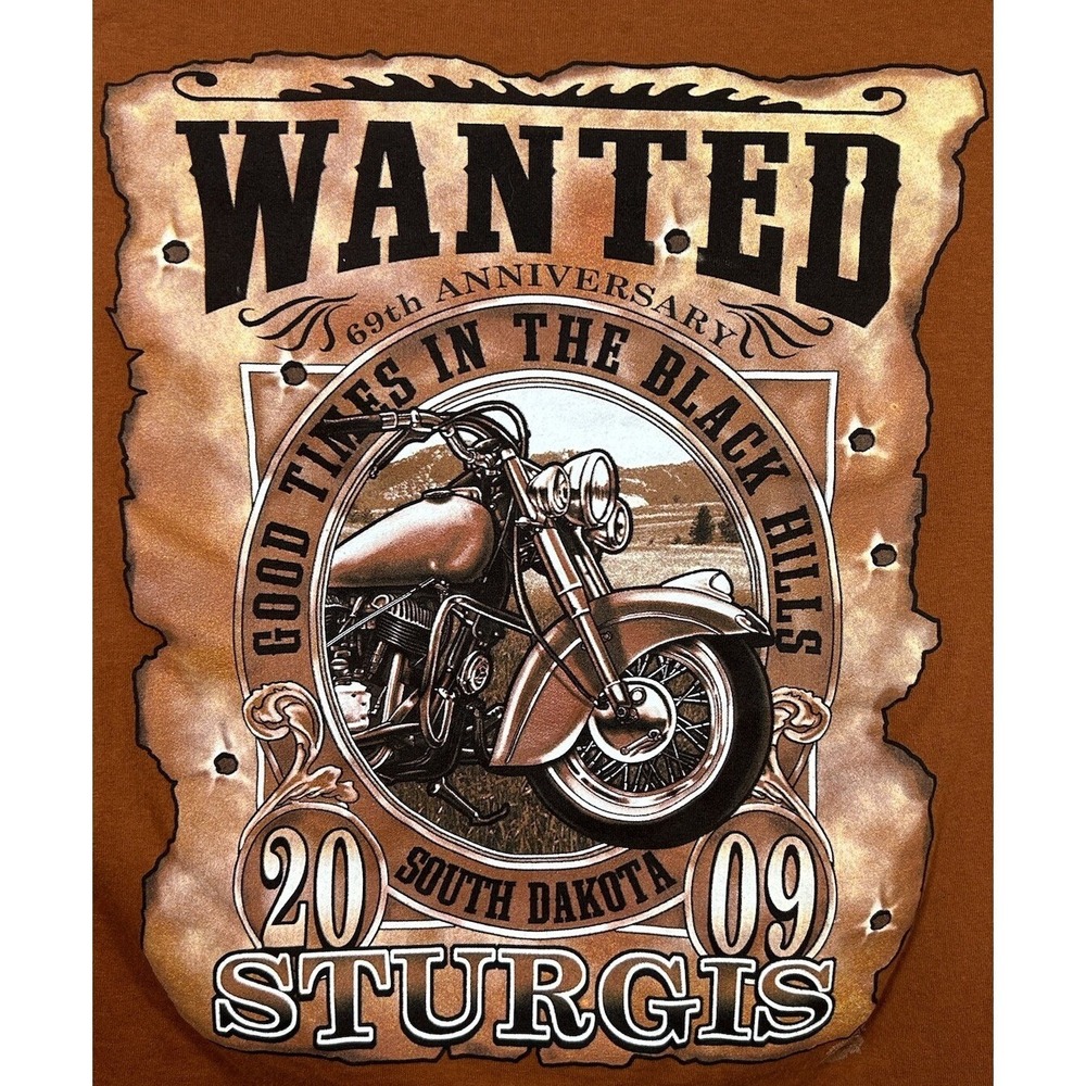 Sturgis 69th‎ Black Hills Motorcycle Rally 2009 Short Sleeve T-Shirt Large